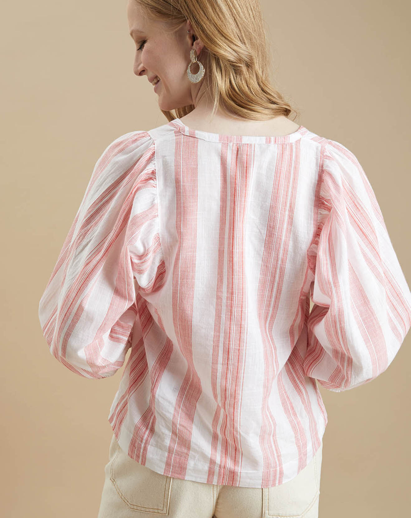 Bellerose Blouse Iowa à rayures blanc/rose