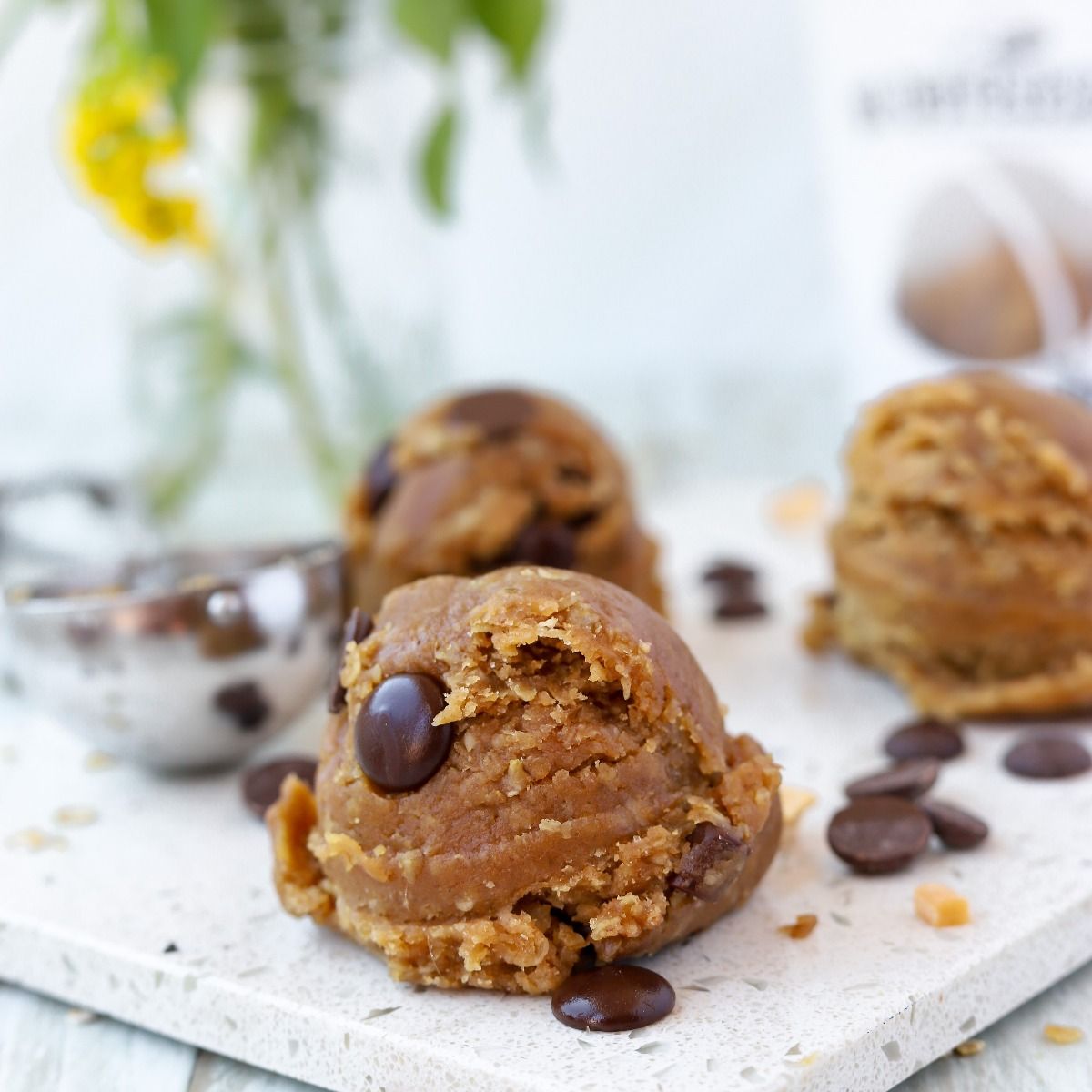 Koekjesdeeg voor haverkoeken met chocolade