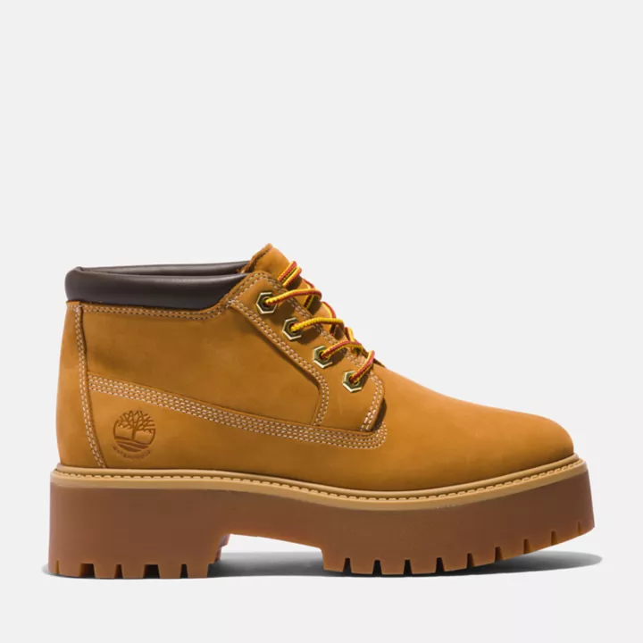 Bota Chukka Timberland Premium Platform Impermeável Feminina Stone Street na cor Amarela