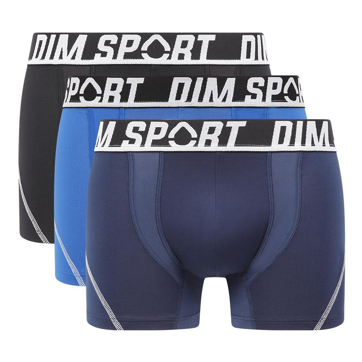 DIM<br>Conjunto de 3 shorts boxer esportivos