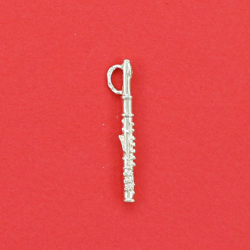 Pendentif flûte traversière - Plaqué or