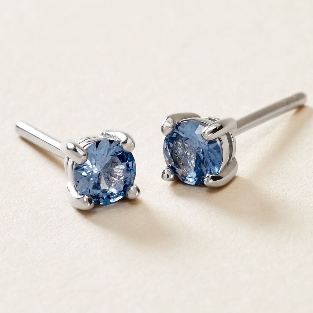 Boucles D'oreilles Puces Rio Argent Blanc Oxyde
