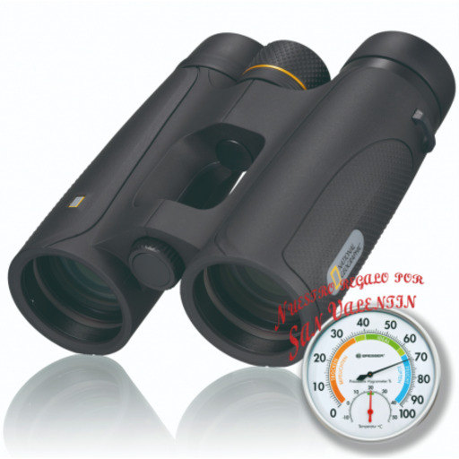 Binóculos National Geographic 8x42 Bak4 Ultra Bright com roda de foco central, estojo e alça.