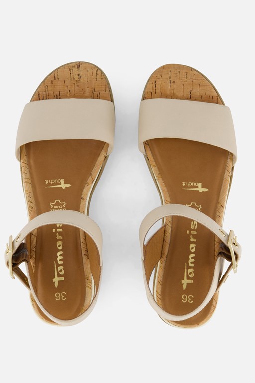 Tamaris Sandalen beige Leer