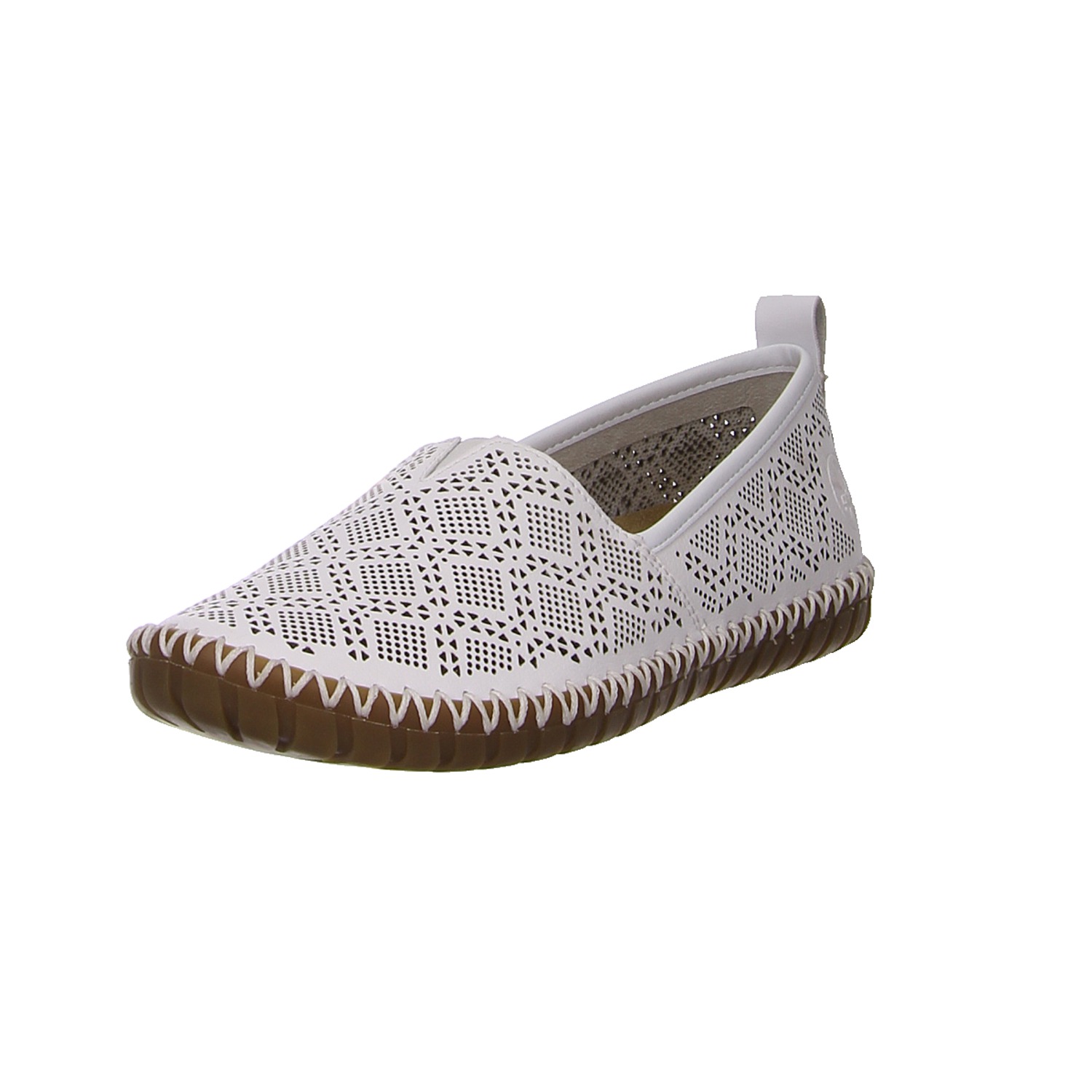 Rieker Slipper weiß weiss/weiss kombi