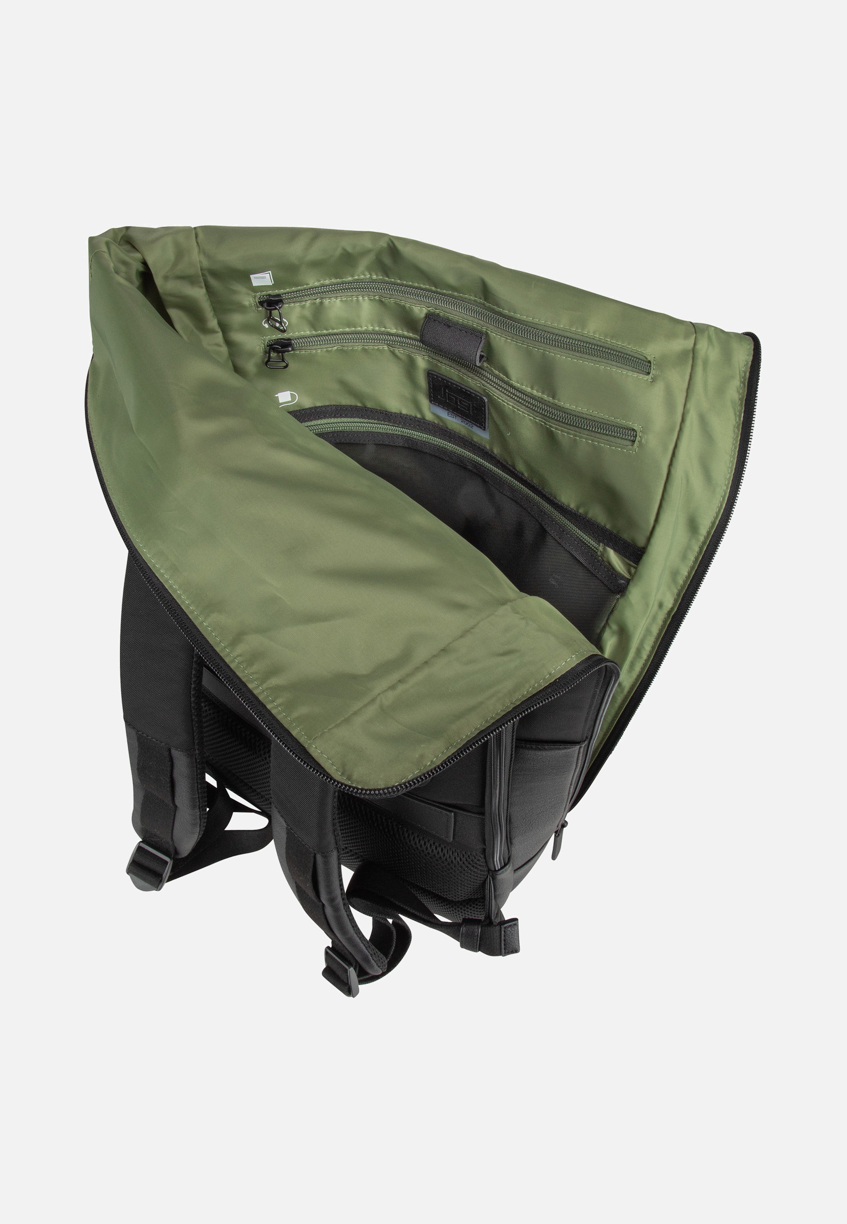 Riga Courier Black - Rolltop Rucksack