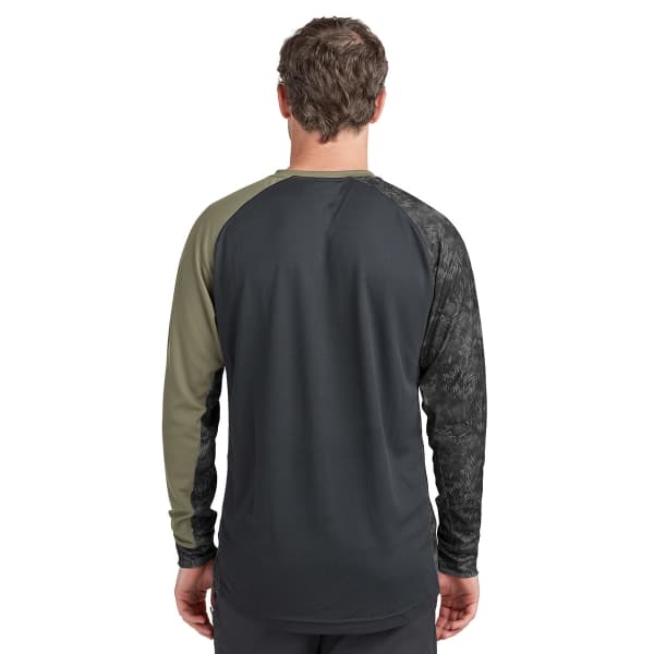 Maillot VTT DAKINE THRILLIUM L/S JERSEY BLACK/CANOPEE GREEN/HASHER PRINT