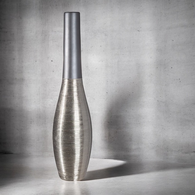 GILDE Bodenvase »Bodenvase Kegel London anthrazitfarben H. 73 cm«