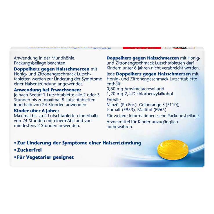Doppelherz gegen Halsschmerzen Lutschtabletten, 24 St