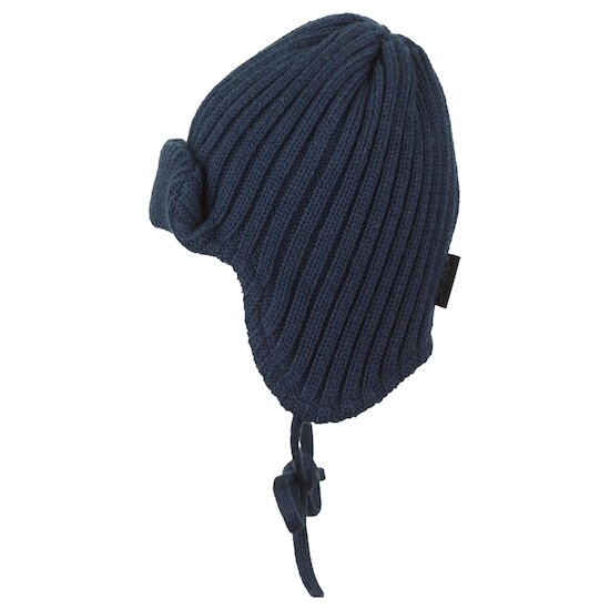 Bonnet tricoté en coton avec revers   Marine        de               Sterntaler