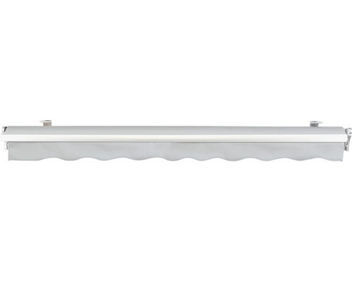 SOLUNA knikarmscherm Concept 3x2, doekdesign 7552, frame zilver E6EV1 geanodiseerd, aandrijving rechts inclusief slinger