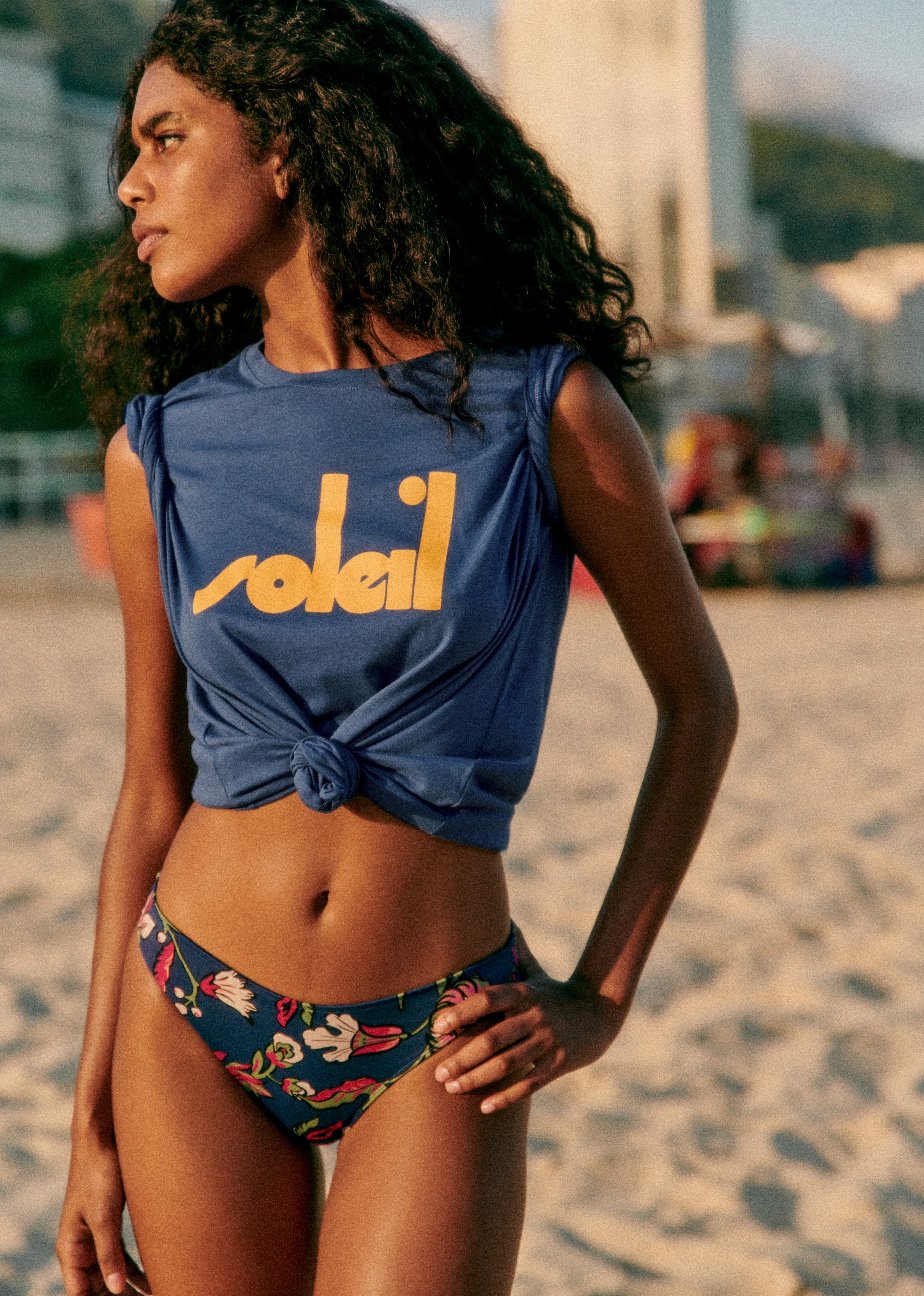 T-Shirt Soleil - Sézane x Maddy - Marine / Jaune - E-SHOP/T-SHIRTS 5905315