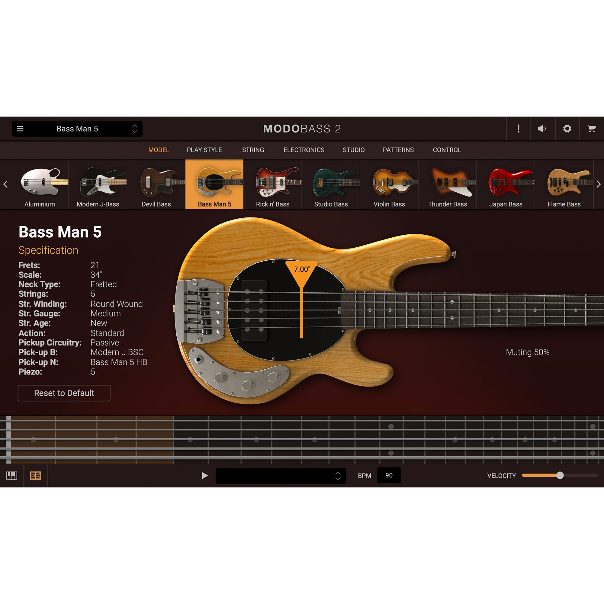 IK Multimedia MODO Bass 2.0 virtuele basgitaar plug-in (download)
