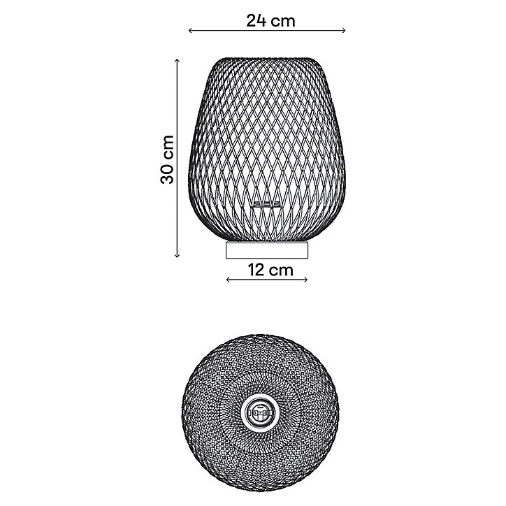 Lampe à poser Kasungu E27 IP20 Ø24 x H.30 cm GoodHome naturel
