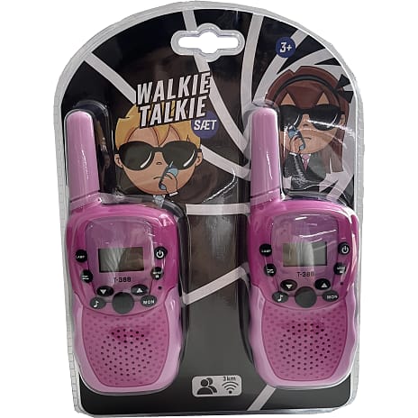 Walkie talkie sæt - lyserød