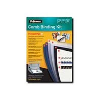 Fellowes - kit de démarrage de reliure A4 (21 x 29,7 cm) - pour 20 dossiers avec anneaux plastique 6mm (x5), 8mm (x10), 12mm (x5) jusqu'à 80 feuilles