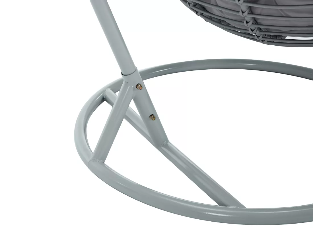 Fauteuil suspendu en résine tressée - Gris - BONTOC de MYLIA