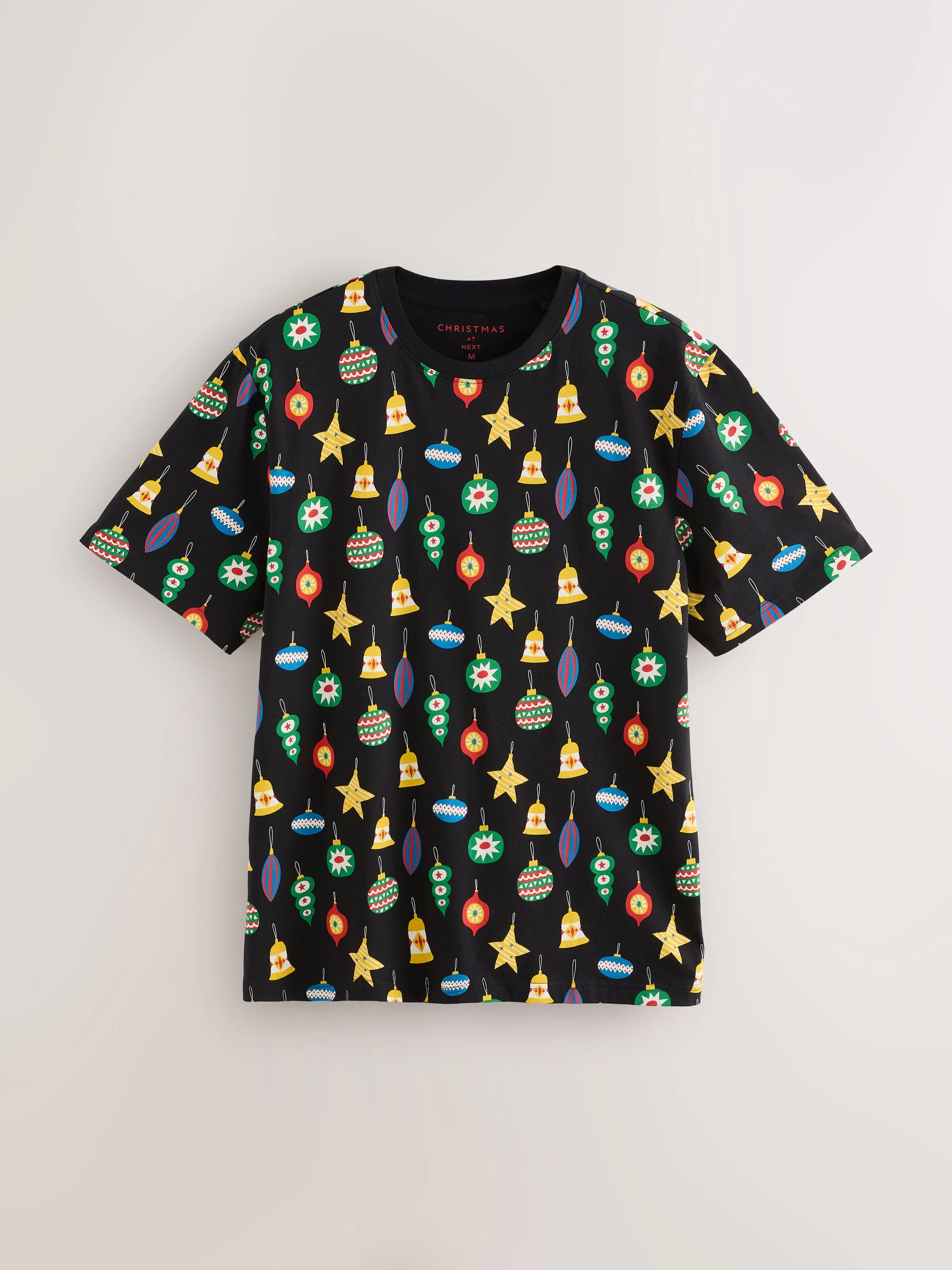 Black Baubles - Normale Pasvorm - Kerst T-shirt