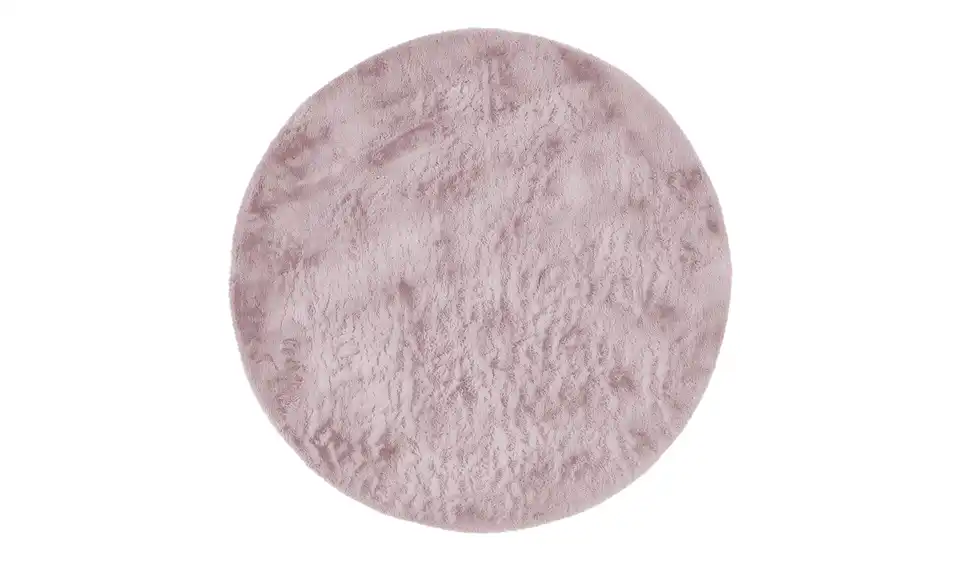 como Hochflorteppich Ø 160 cm Rosé