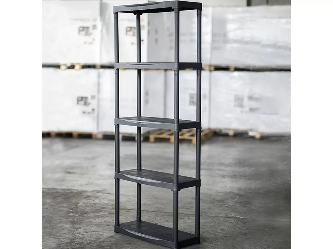 5 Étagères En Plastique En Polypropylène 60 x30 x 176 cm.