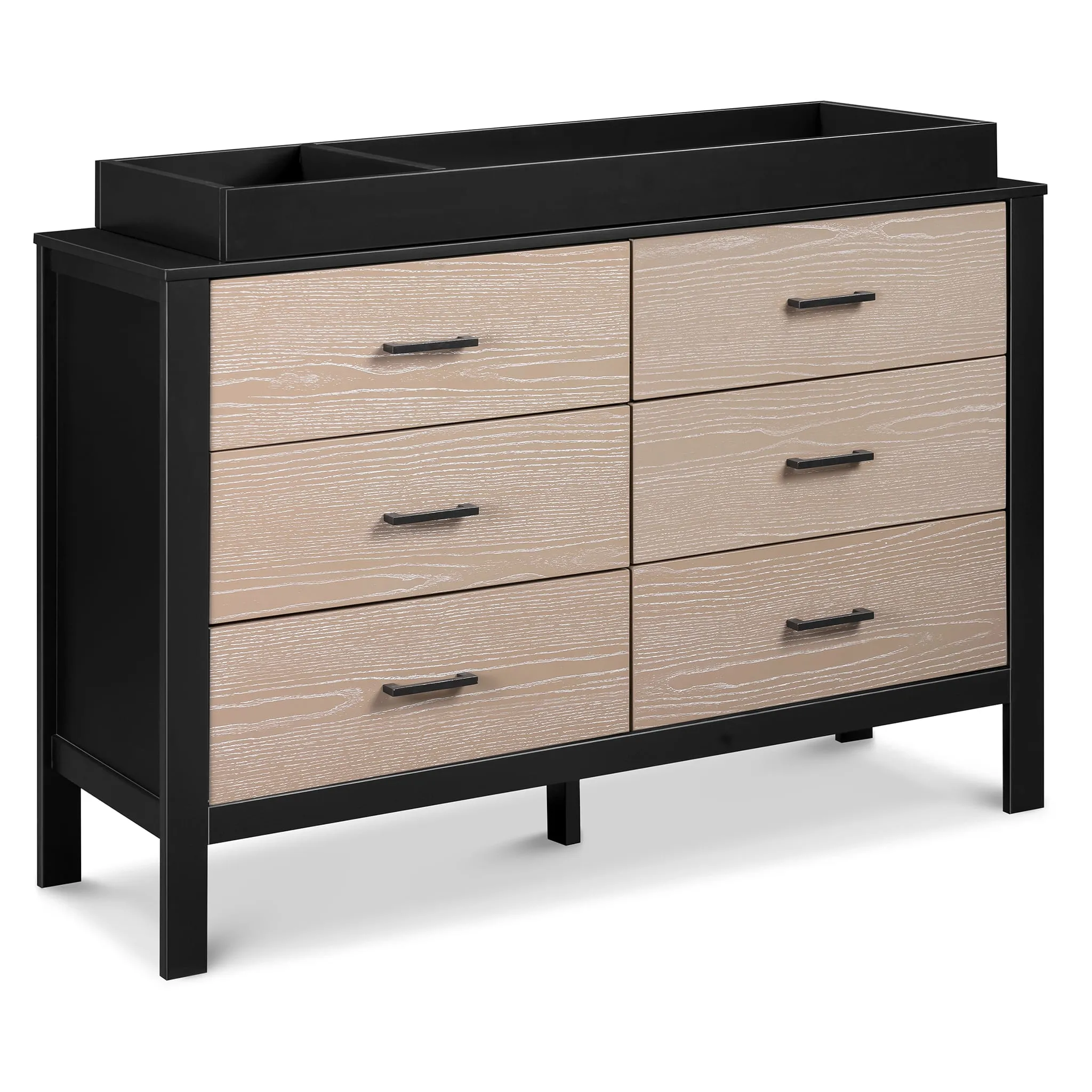 DaVinci Bureau 6 Tiroirs Radley - Ébène et Bois Côtier
