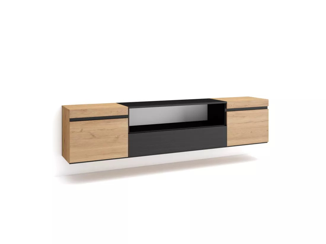 Meuble TV, Banc Télé, 200x45x35cm, Pour les TV jusqu'à 80