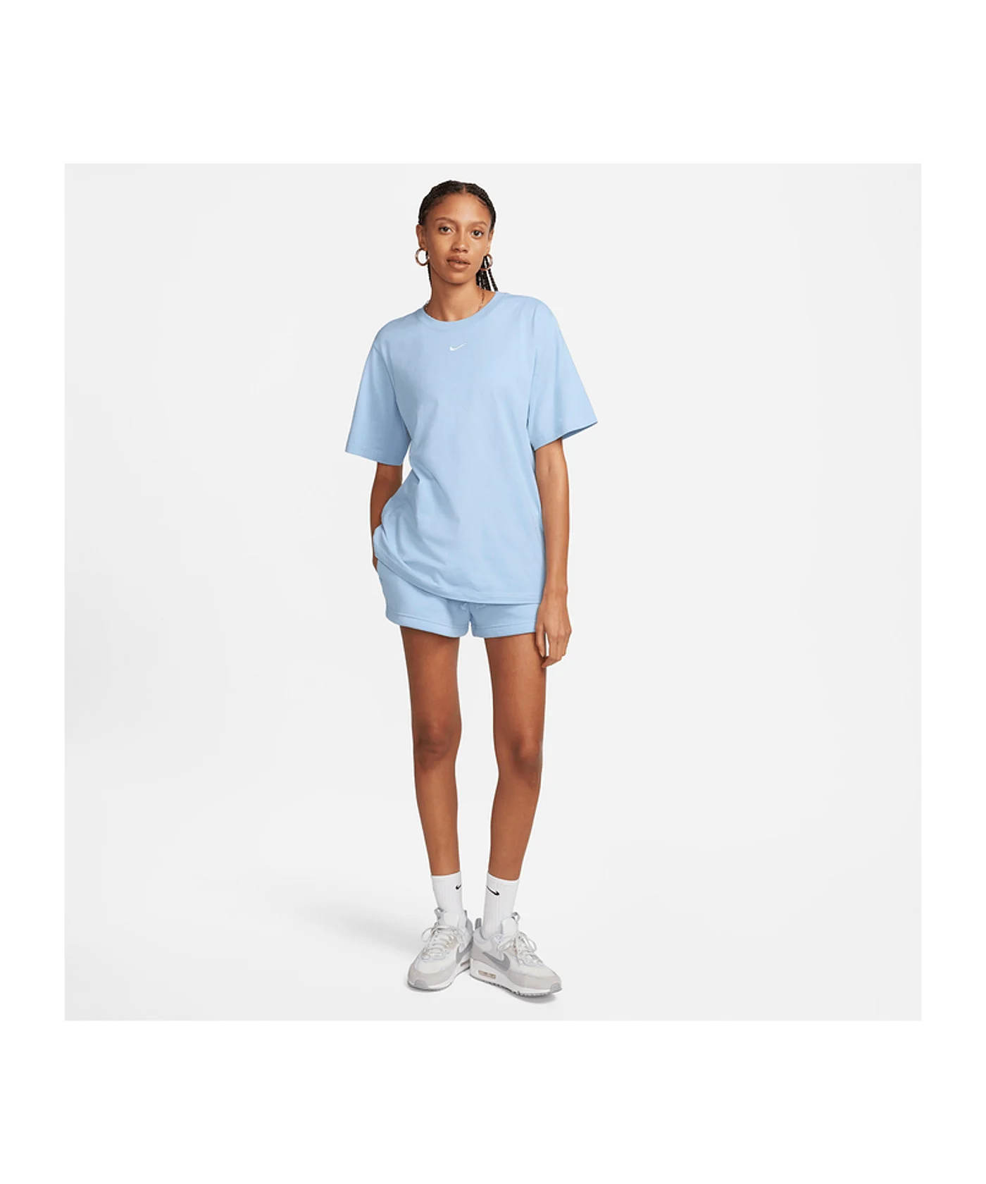 Nike T-Shirt Damen Blau Weiss F440