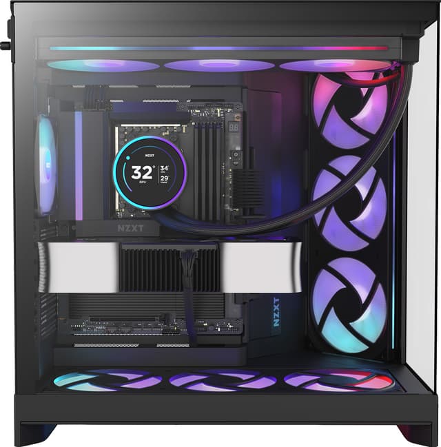 NZXT H9 Flow RGB 2025 PC-kabinet (sort)