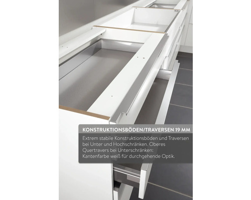 Badkamermeubelset NOBILIA Programma 3 BxHxD 101 x 59,1 x 48,7 cm Frontkleur grijs hoogglans met opzetwastafel Greeplijst mat chroom 436