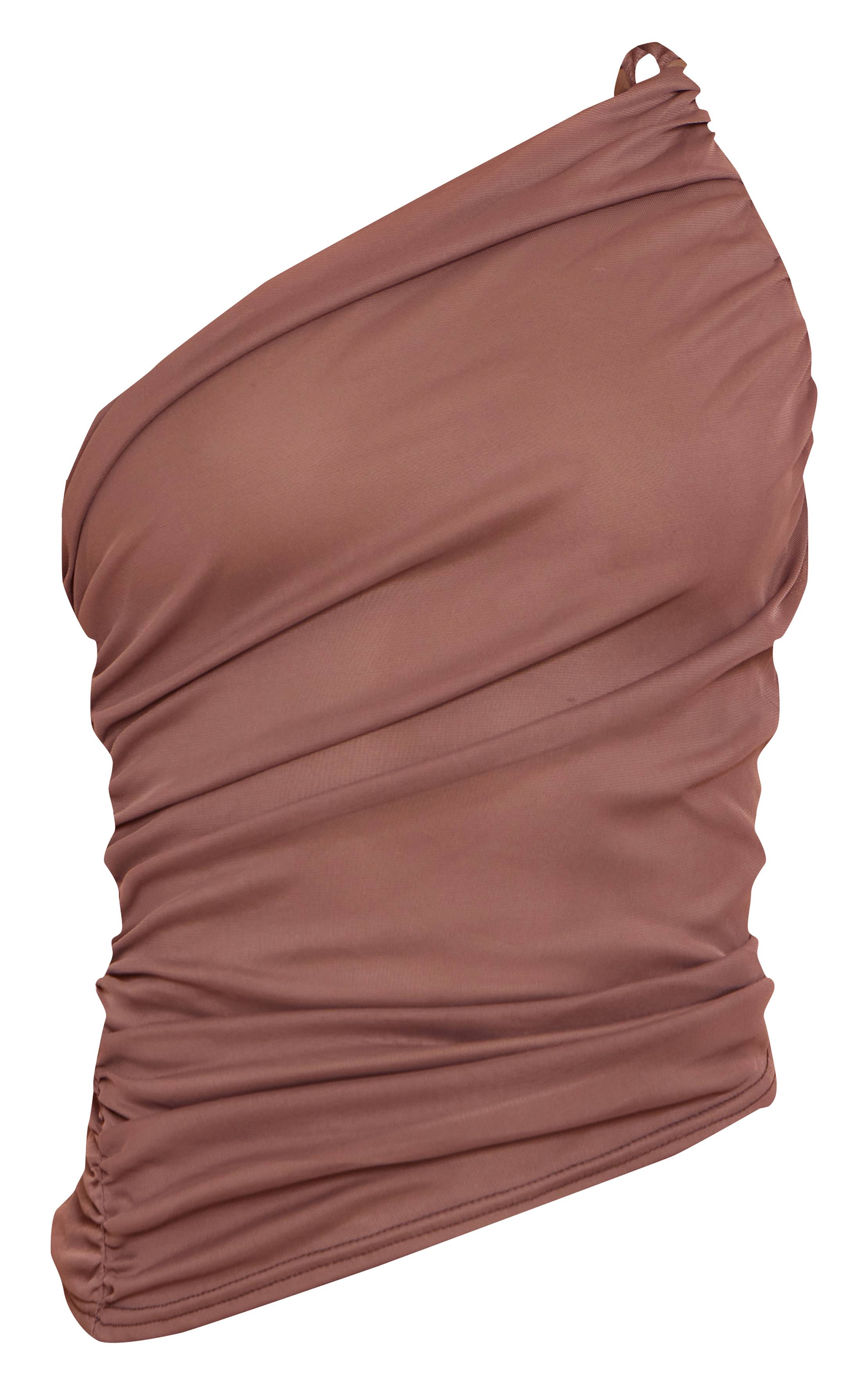 Champignon Ensemble Haut Long Asymétrique En Maille Tall