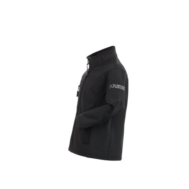 6550 Planam Norit børne softshell jakke sort