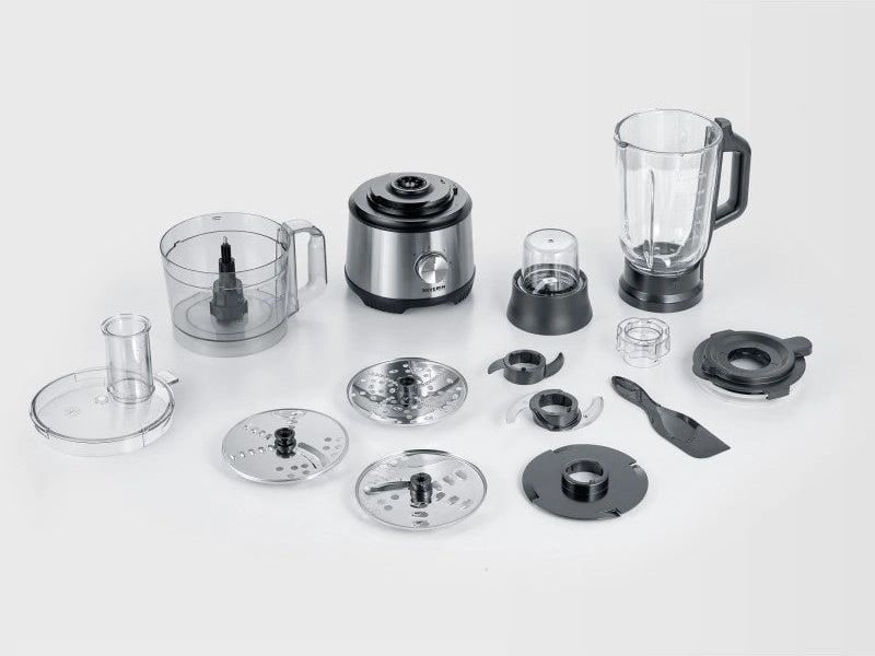Severin Food Processor KM 3892 Schwarz/Silber Multifunktionale Küchenmaschine