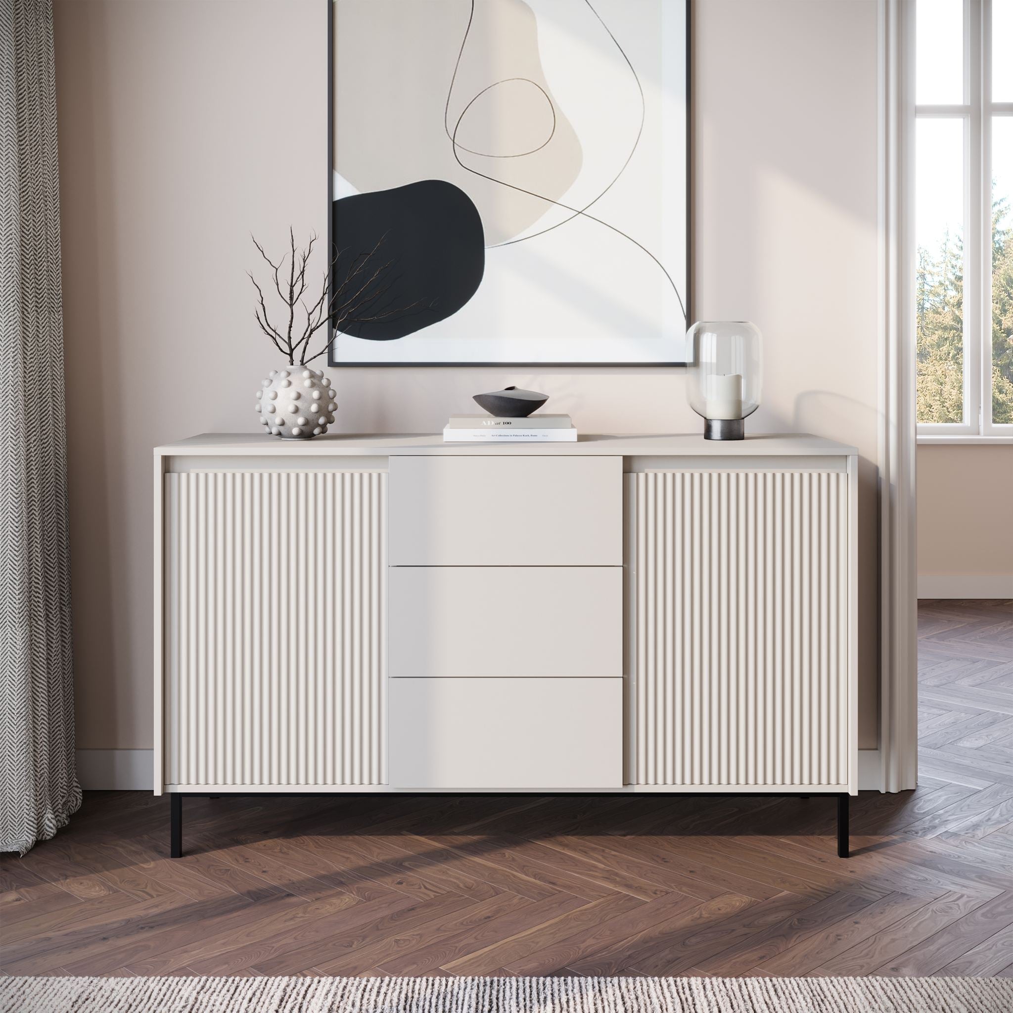 Orvana - Dressoir - Beige - 153x50x90 cm