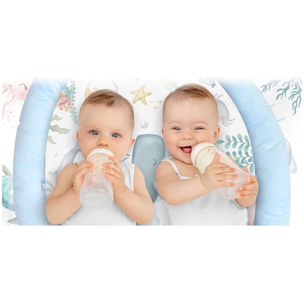 Interaktiv Babymatte Ocean⭐⭐⭐⭐⭐ for design og komfortHOVEDFUNKSJONER:- 7 multifunksjonelle leker- Dedikert pute for magestilling- Rask og enkel å bret