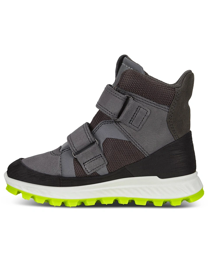 Leder-Klettstiefel EXOSTRKids MID-CUT gefüttert in black/dark shadow