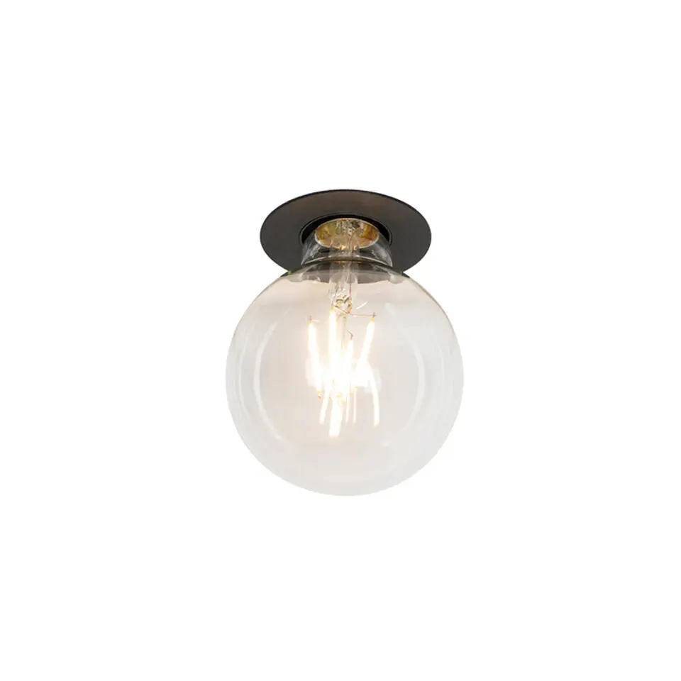 Qazqa inbouwspots insight zwart e27
