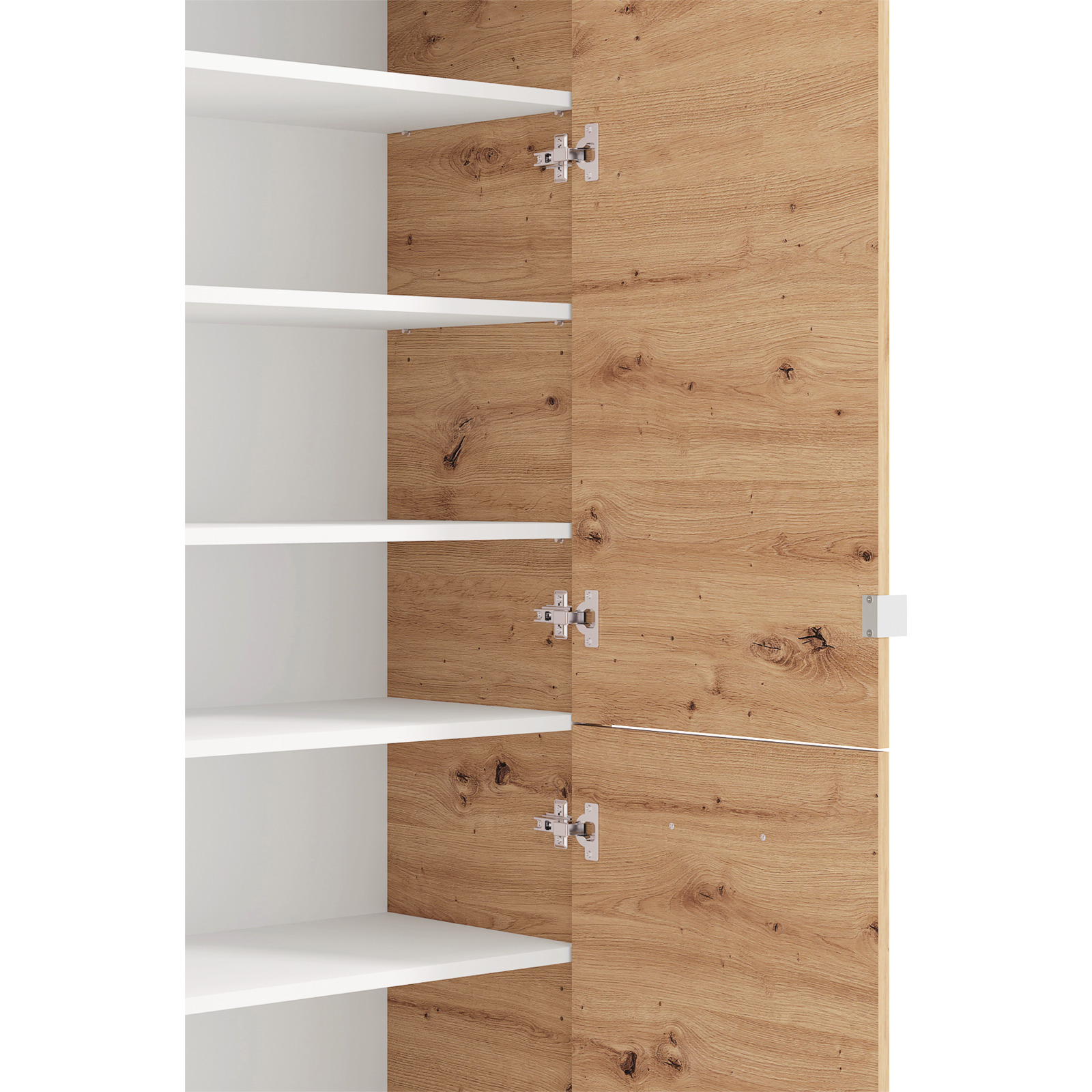 Schuhschrank Menorca Dekor Eiche Artisan 89,5 x 199 x 37,5 cm, mit Spiegel