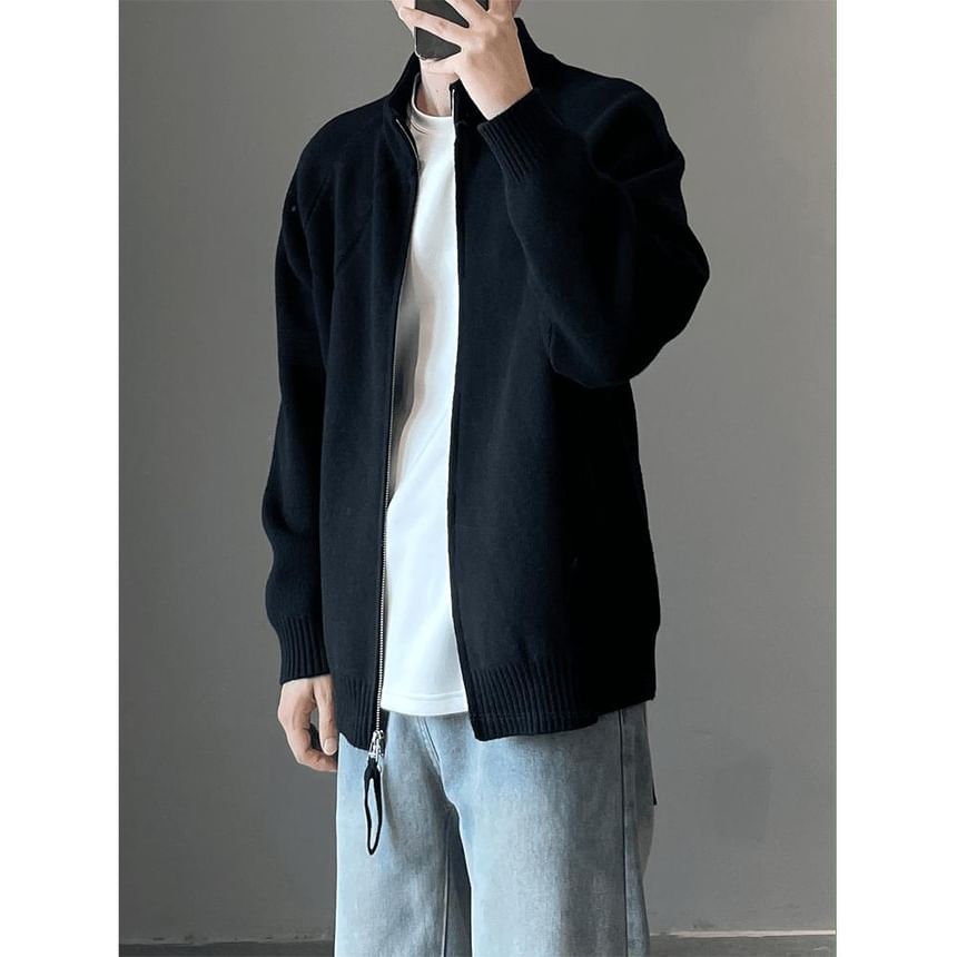 Real Boy - Cardigan met opstaande kraag en rits