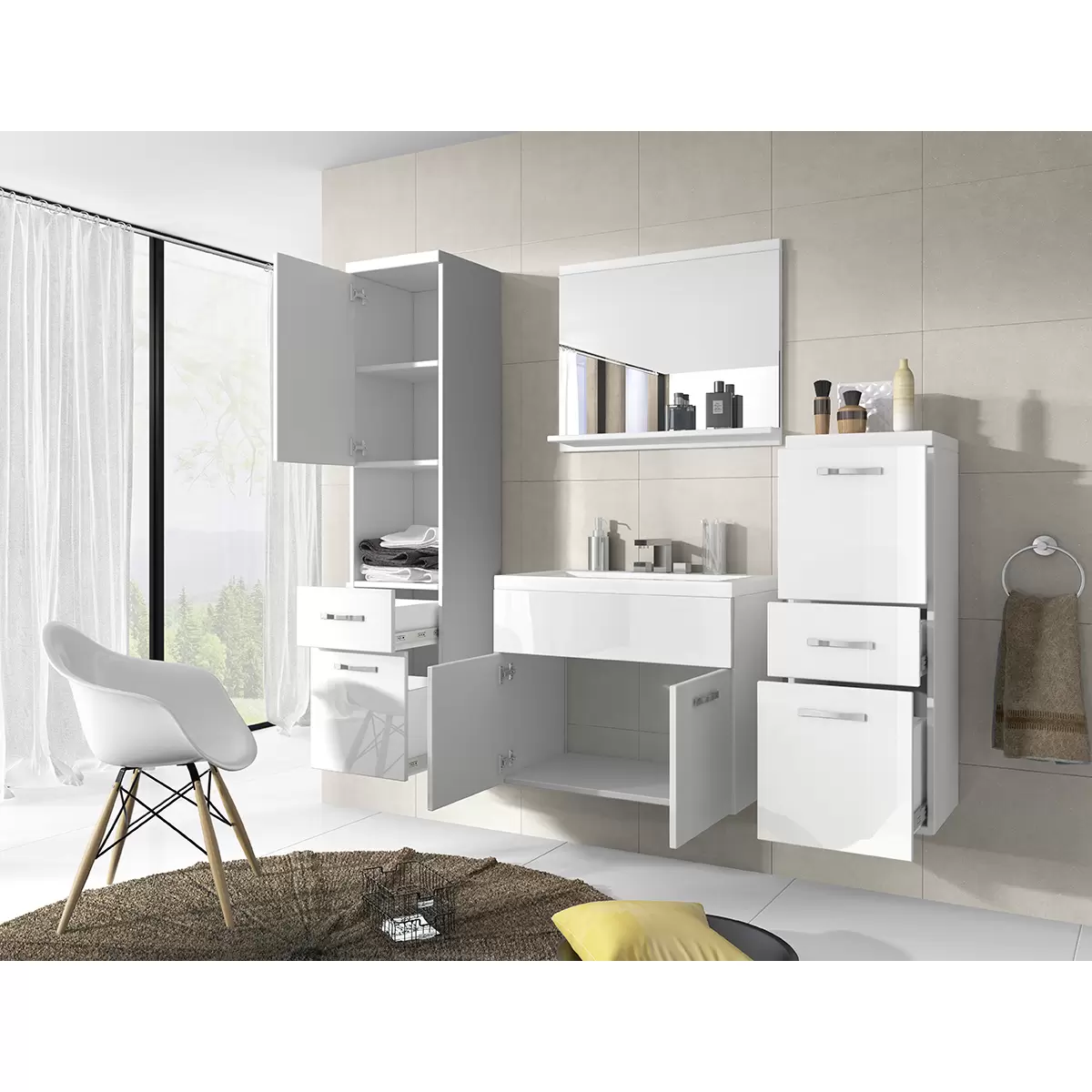 Badezimmer Alba weiss