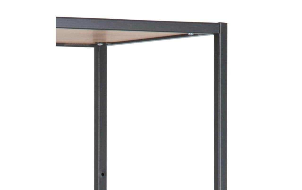 Regal Seaford 77 x 35 x 185 cm, Eiche/Schwarz matt<br>Bücherregal