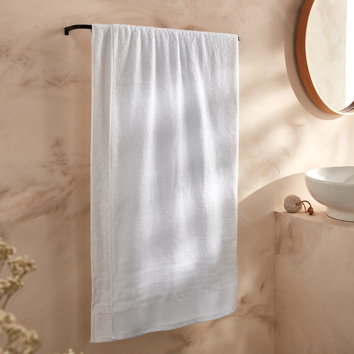 LA REDOUTE INTERIEURS<br>Toalha de banho maxi em atoalhado bouclette 600 g/m² Zavara