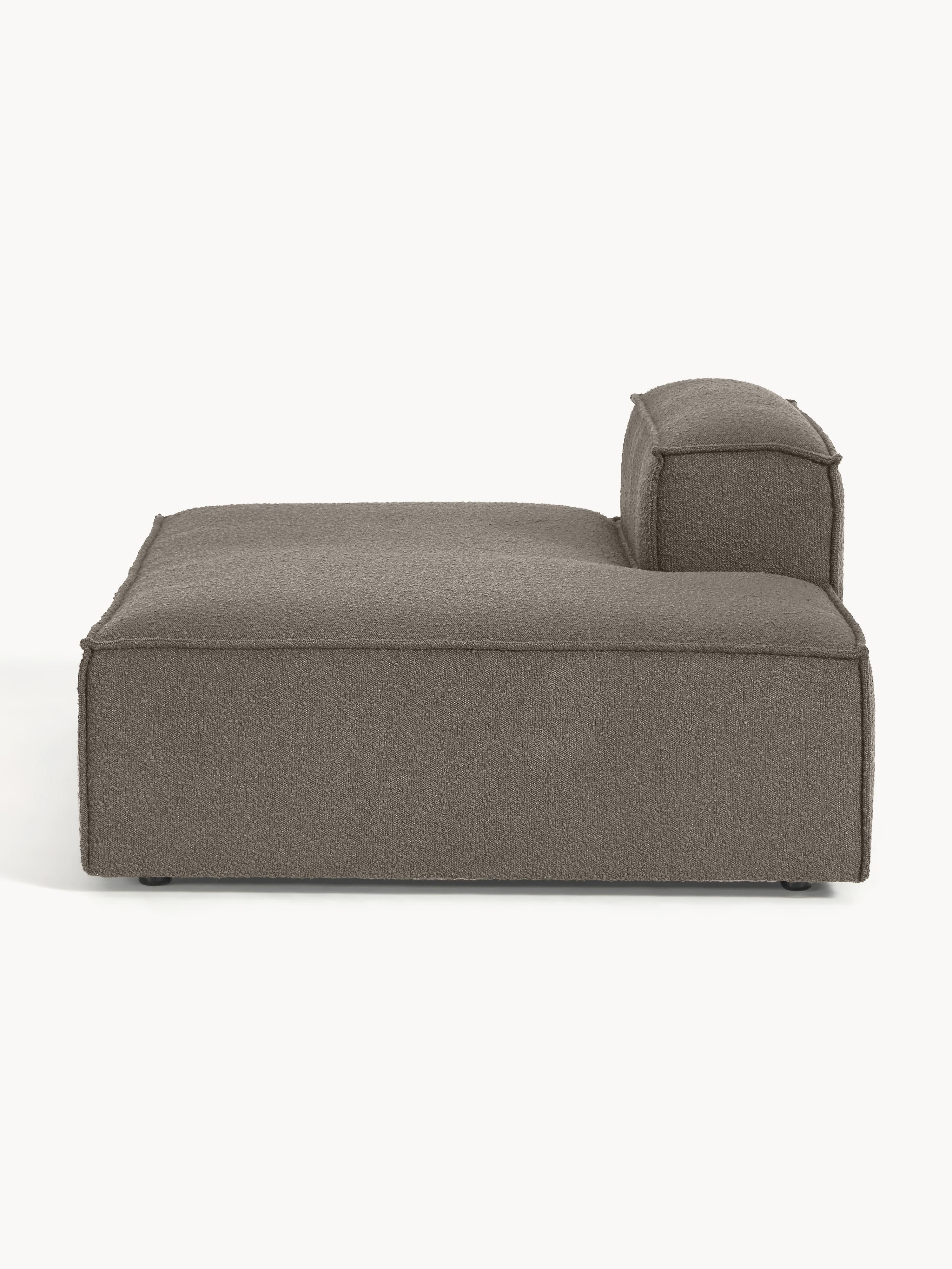 Chaise longue module Lennon uit bouclé