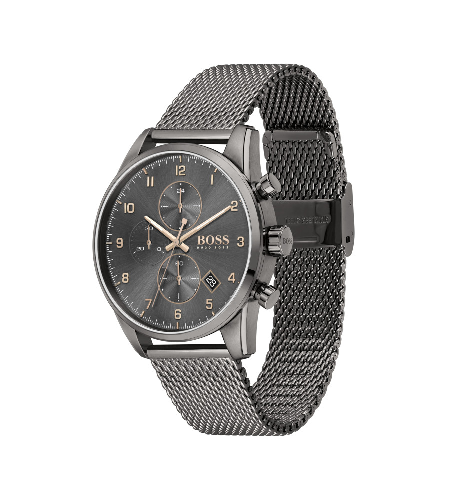 Relógio analógico BOSS Skymaster cinza escuro
