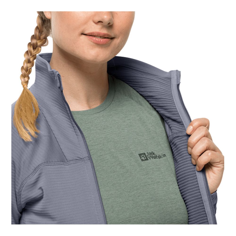 Jack Wolfskin PRELIGHT FZ - Polaire Femme dolphin