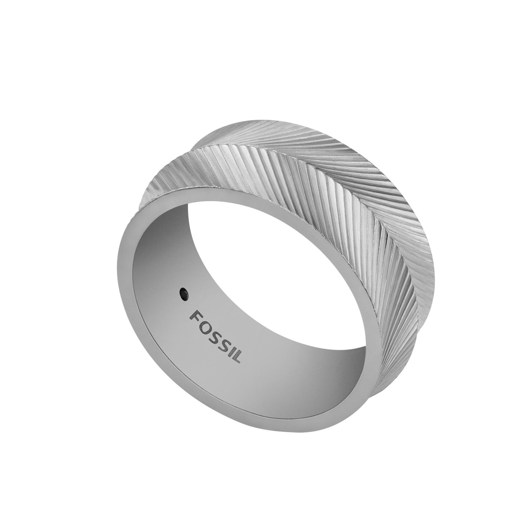 Fossil Herrenring Harlow Linear Texture