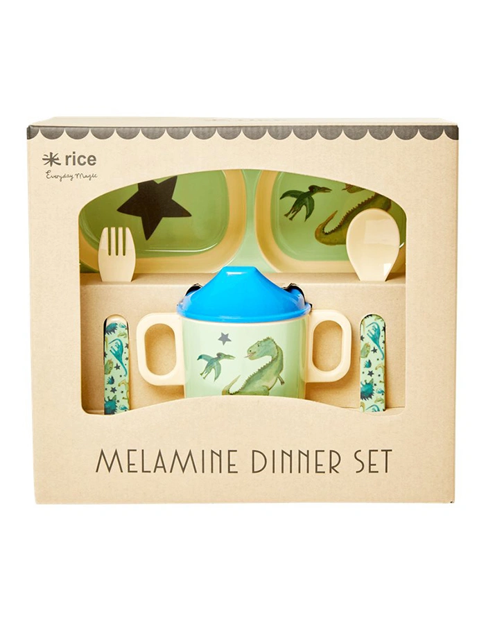 Melamin-Geschirrset BABY DINNER – DINO 4-teilig