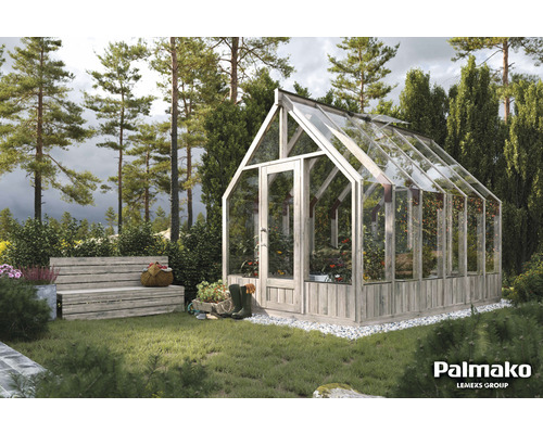 Kas Palmako Emilia, 8,2 m², 4 mm veiligheidsglas, inclusief automatische raamopener, 240 x 363 cm, hout