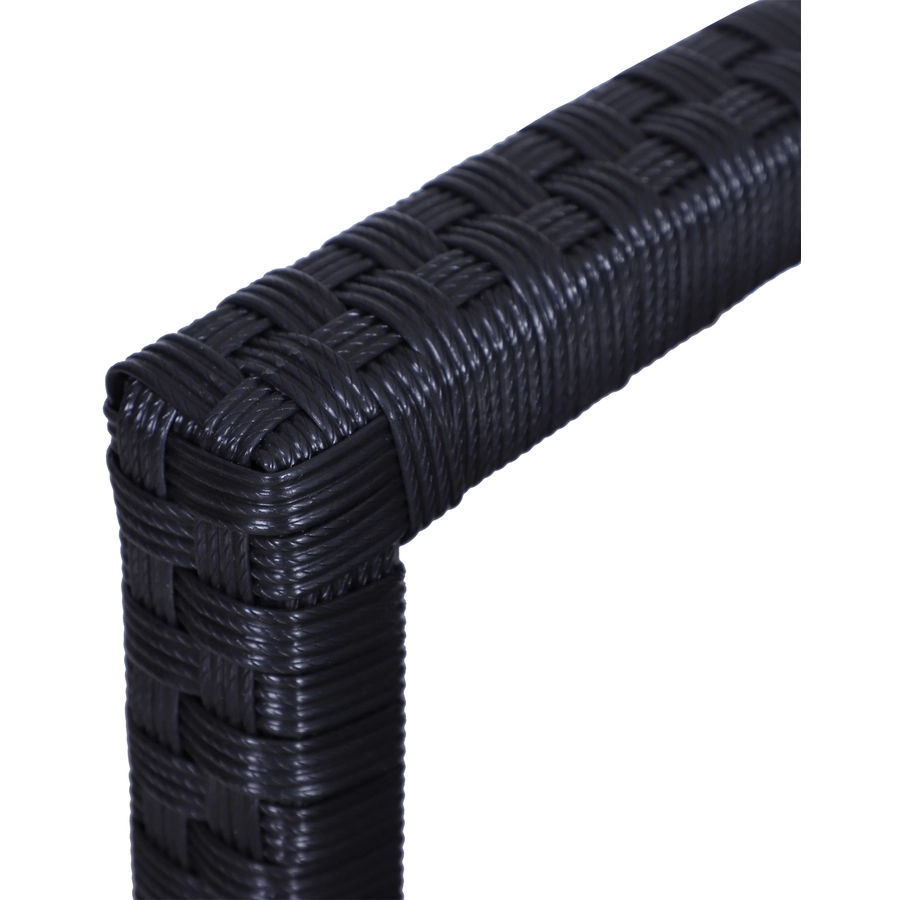 Outsunny Polyrattan Gartenbank schwarz