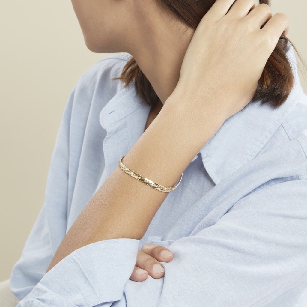 Bracelet Izel Maille Anglaise Or Jaune