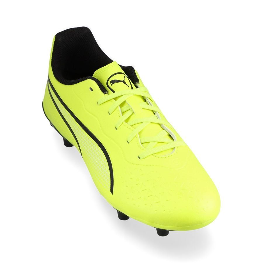 PUMA King Match FG/AG Phenomenal - Electric Lime/Noir/Poison Pink Enfant